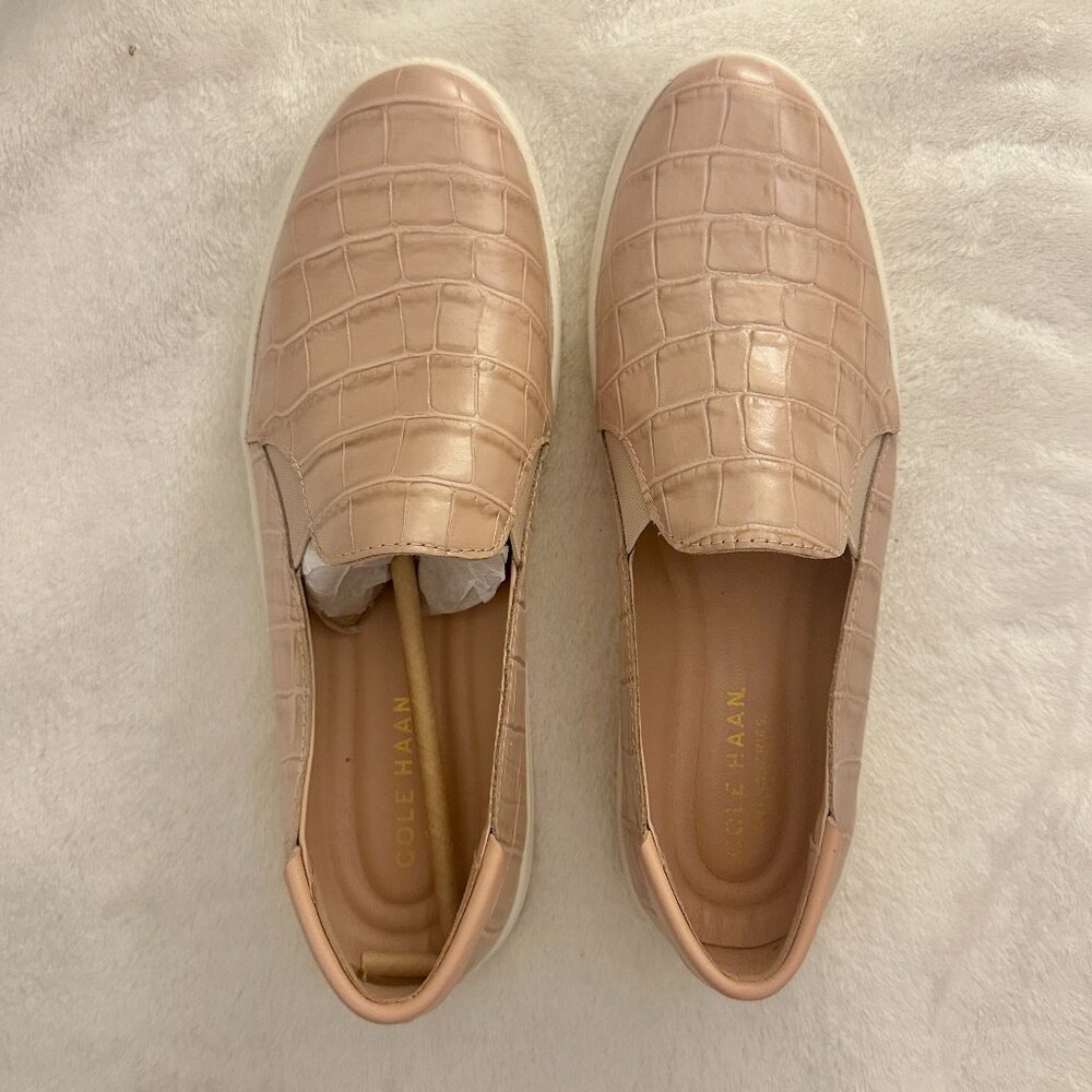 Cole Haan GrandPro SPECTATOR 2.0 Slip on Sneaker (Rose/Pink Crocodile Print),Sz9